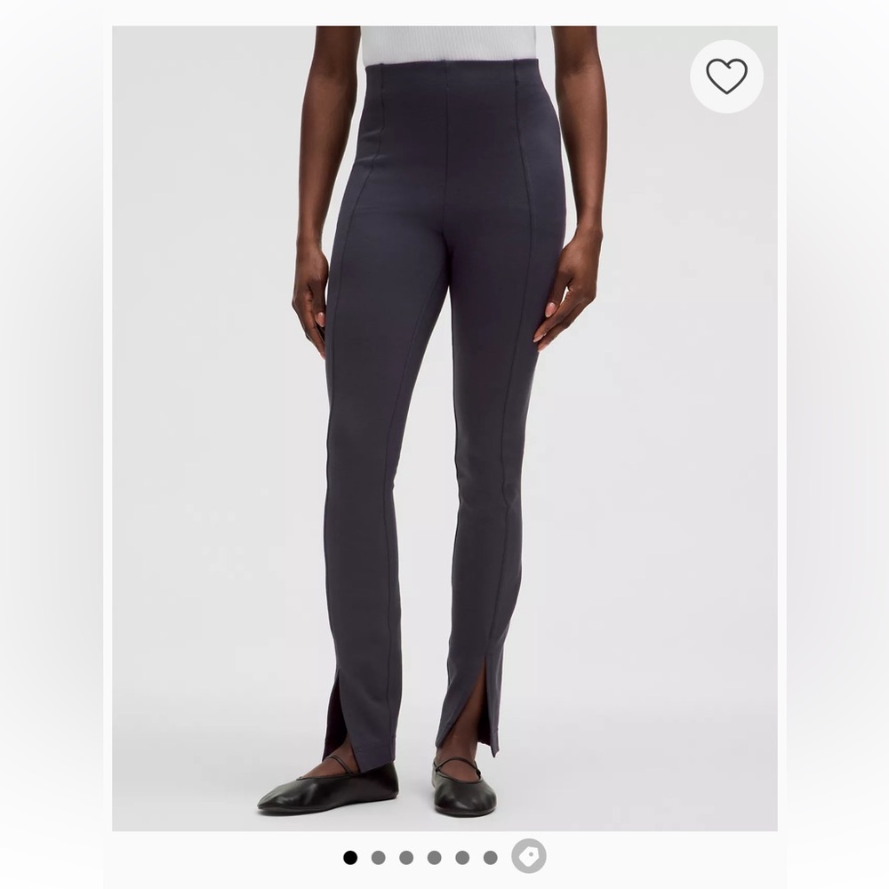 Women's Black Slit Hem Pants